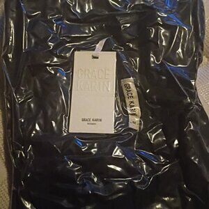 Plus size long black crinoline